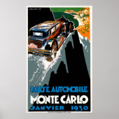 Monte Carlo Auto Rally ~  Automobile Ad Poster (Voorkant)