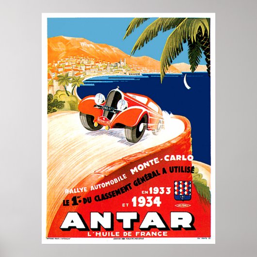 Monte Carlo Automobile Rally Poster (Voorkant)