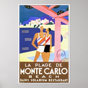 Monte Carlo Beach Poster