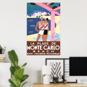 Monte Carlo Beach Poster (Thuiskantoor)