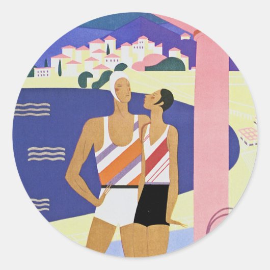  Monte Carlo Beach Ronde Sticker (Voorkant)