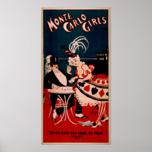MONTE CARLO GIRLS Singing Dance VAUDEVILLE Poster