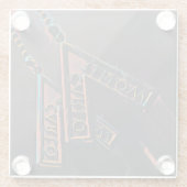 Monte Carlo Glass Art Glazen Onderzetter (Achterkant)