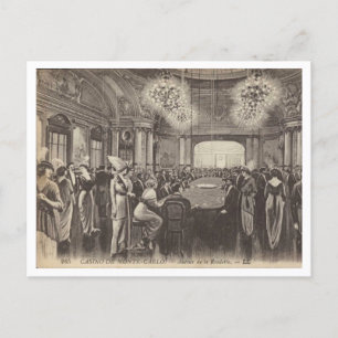 Monte Carlo, gokcasino,  stijl uit de jaren 1910 Briefkaart
