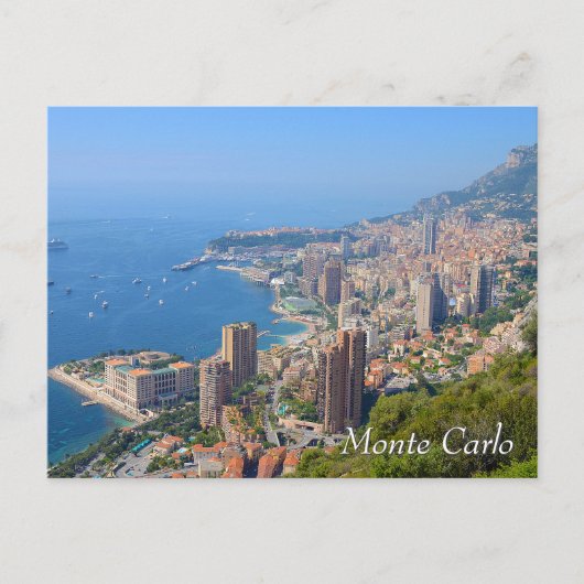 Monte Carlo in Monaco Briefkaart (Voorkant)