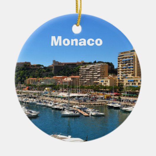 Monte Carlo in Monaco Keramisch Ornament (Voorkant)