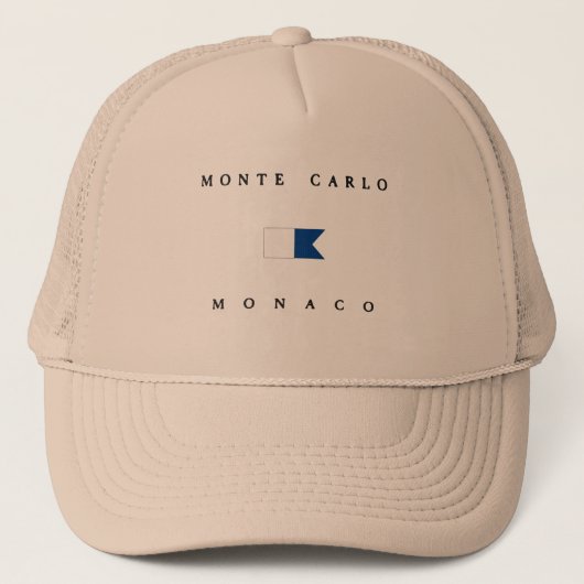 Monte Carlo Monaco Alpha Dive Flag Trucker Pet (Voorkant)