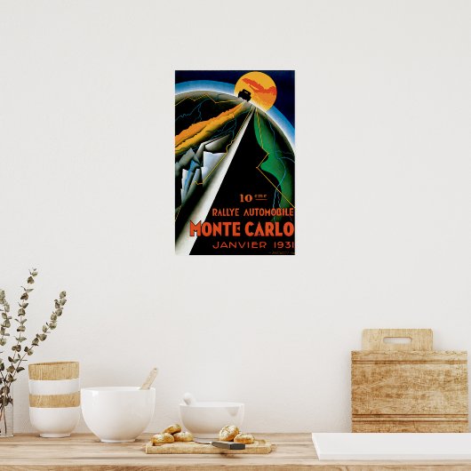 Monte Carlo Monaco  Auto Race Ad Poster (Keuken)