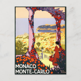 Monte Carlo Monaco France vintage Briefkaart