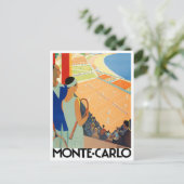 Monte carlo Monaco France vintage Briefkaart (Staand voorkant)