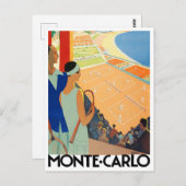 Monte carlo Monaco France vintage Briefkaart (Voorkant / Achterkant)