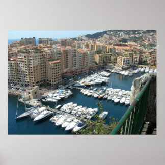 Monte Carlo Monaco Marina en Condos Poster
