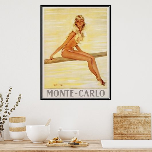  Monte-Carlo, Monaco - Poster (Keuken)