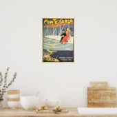 MONTE CARLO MONACO Poster de voyage Art Déco Vinta (Cuisine)