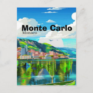 Monte Carlo Monaco Reisansichtkaart, Monaco Ansich Briefkaart