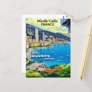 Monte Carlo Monaco Reisansichtkaart, Monaco Ansich Briefkaart