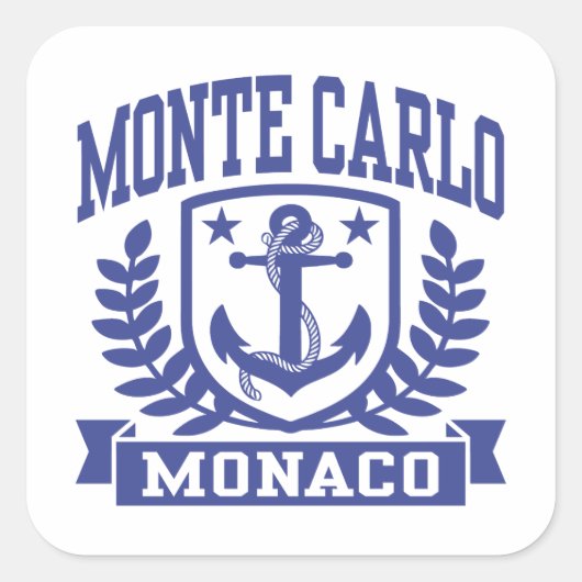 Monte Carlo Monaco Vierkante Sticker (Voorkant)