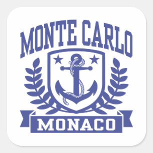 Monte Carlo Monaco Vierkante Sticker