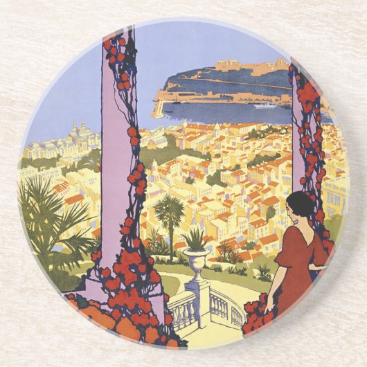 Monte Carlo Monaco Zandsteen Onderzetter (Voorkant)