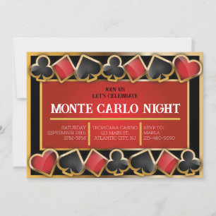 MONTE CARLO NIGHT FUNDRAISING EVENT VIP-uitnodigin Aankondiging