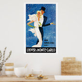  Monte Carlo Winter Travel Ad Poster (Keuken)