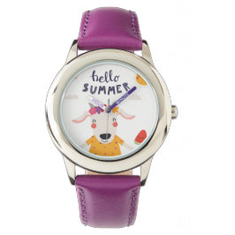 Monte Enfant Hello Summer Acier Inoxydable Violet Horloge
