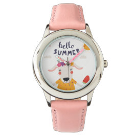 Monte Enfant Hello Summer Lunette Chiffres Roses Horloge