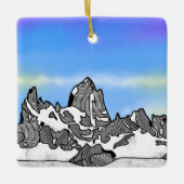 Monte Fitz Roy Berglandschap Keramisch Ornament (Voorkant)