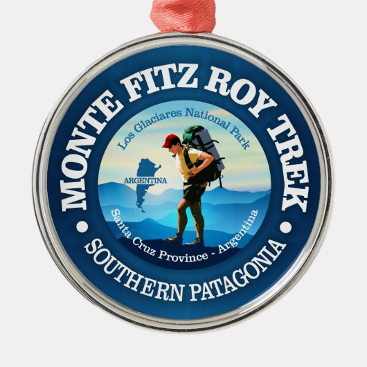 Monte Fitz Roy Trek (C) Metalen Ornament (Voorkant)