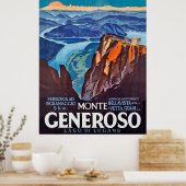 Monte Generoso, Lugano-meer, uitzicht uit de berg Poster (Keuken)