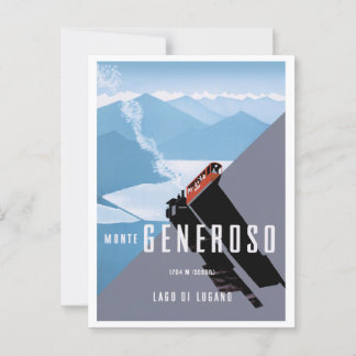 Monte Generoso Reisposter Illustratie Briefkaart