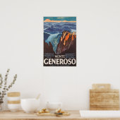 Monte Generoso, Zwitserland, reisposter Poster (Keuken)