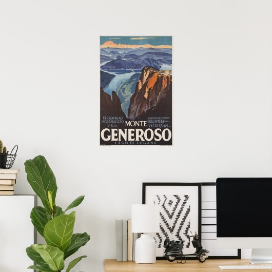Monte Generoso, Zwitserland, reisposter Poster (Thuiskantoor)