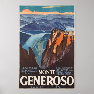 Monte Generoso, Zwitserland, reisposter Poster