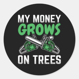 Monte groeit op boomgaard ronde sticker