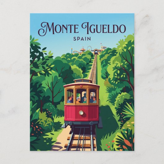 Monte Igueldo kabelspoorweg Spanje Briefkaart (Voorkant)