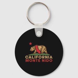 Monte Nido Californië Vintage Beer Retro Staat Sleutelhanger