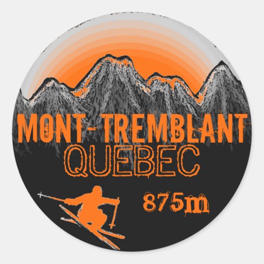Monte Tremblant Québec oranges autocollants (Devant)