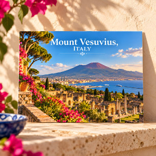 Monte Vesuvius Italië Schitterend Napels Reisansic Briefkaart