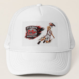 Monte Vista Basketbal Anime Speler Trucker Hoed Pet