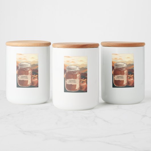 Montebello Apple Butter, aanpasbaar Voedselcontainer Etiket (Flessen)