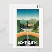  Montecatini Italiaans reisblad Briefkaart (Voorkant / Achterkant)