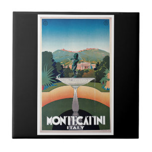 Montecatini, Italië Vintage Travel Poster Tegeltje
