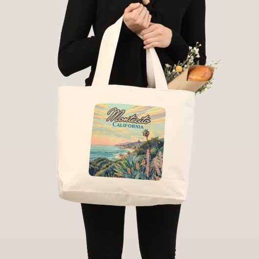 Montecito California Santa Barbara Coastline Grote Tote Bag (Voorkant (product))