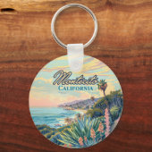 Montecito California Santa Barbara Coastline Sleutelhanger (Voorkant)