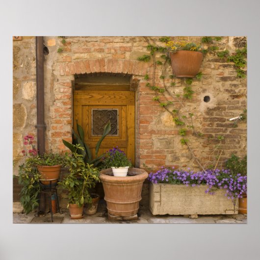 Montefollonico, Val d'Orcia, provincie Siena, 2 Poster (Voorkant)