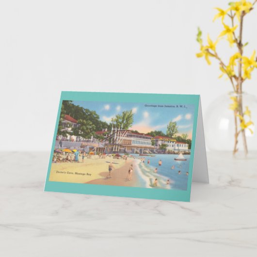 Montego Bay, Jamaica Foto - Arts Cave Kaart (Gele Bloem)