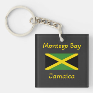 Montego Bay Jamaica - Jamaicaanse vlag Sleutelhang Sleutelhanger