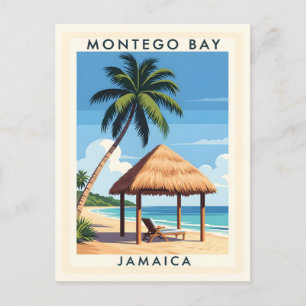 Montego Bay Jamaica Travel Art - TROPISCH EILAND Briefkaart