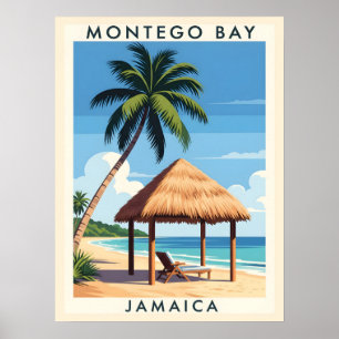 Montego Bay Jamaica Travel Art - TROPISCH EILAND Poster